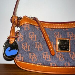 Dooney & Bourke Blue and Brown Signature Bag